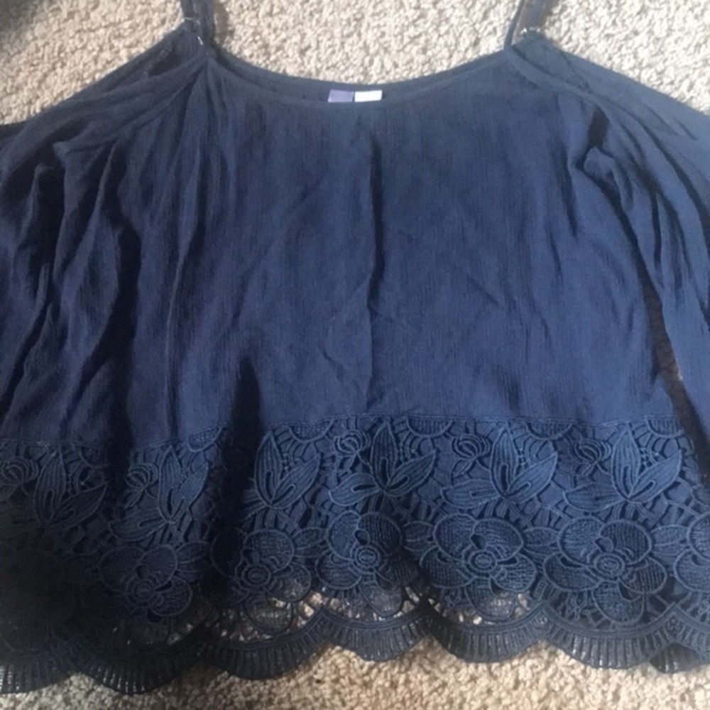 Alya forAnthropologie navy top EUC size S